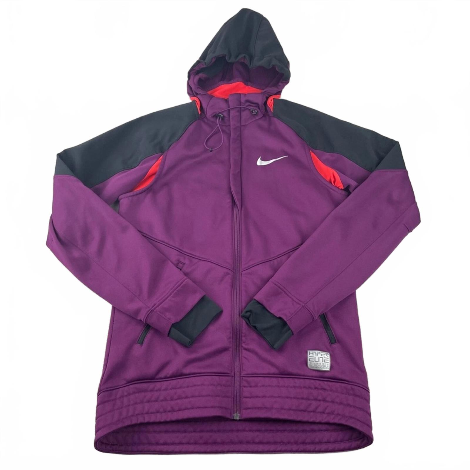 Nike Jacket Hyper Elite Purple Therma-Fit Athletic Zip Up Hooded Active | Sz Xl